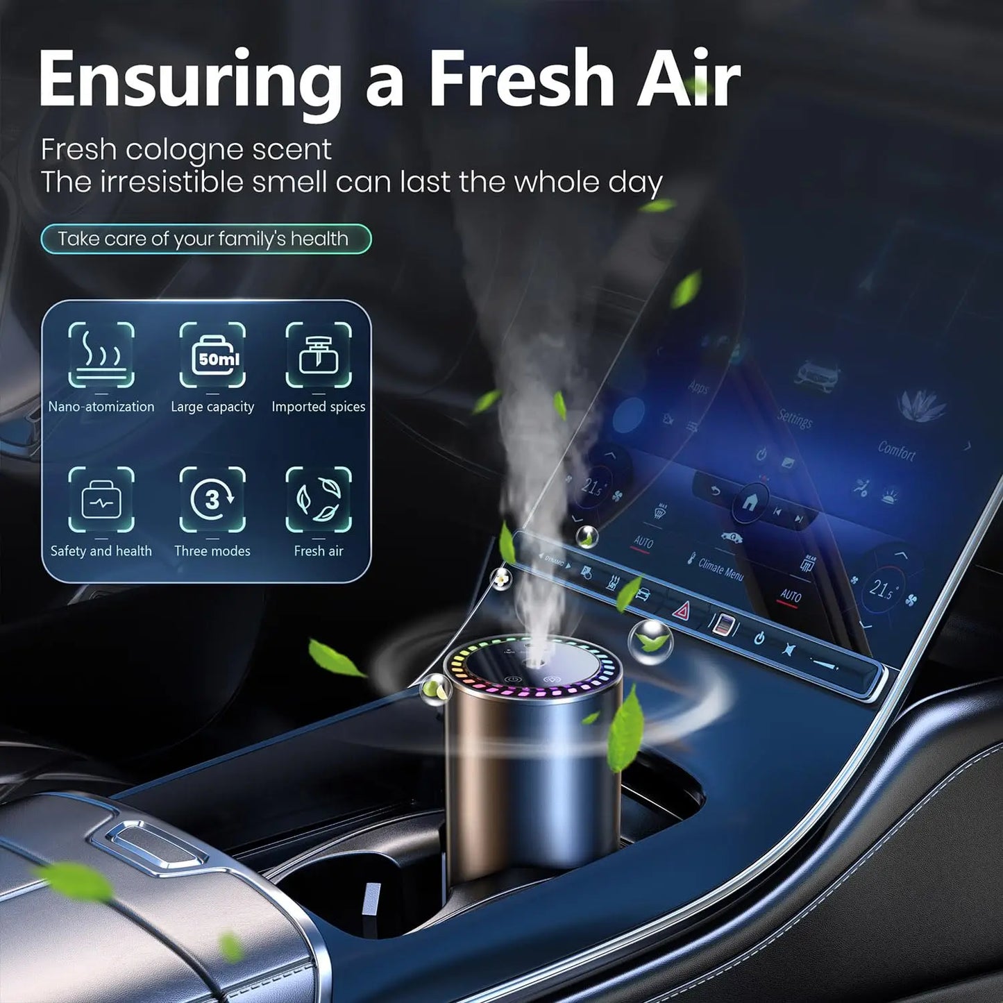 Rechargeable Smart Car Aroma Diffuser