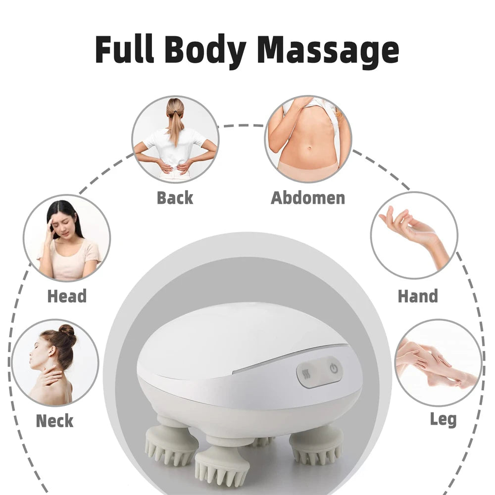 Electric Scalp Massager with Heat & Vibration