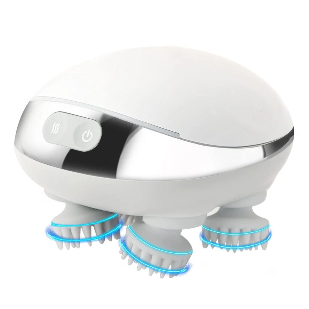 Electric Scalp Massager with Heat & Vibration