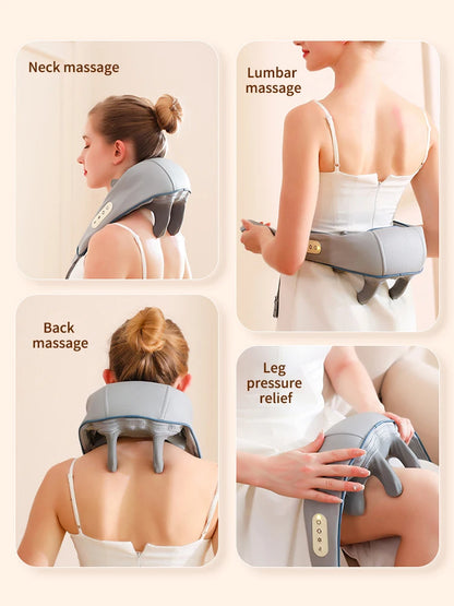 Gray Multi-Style Heated Neck & Shoulder Massager