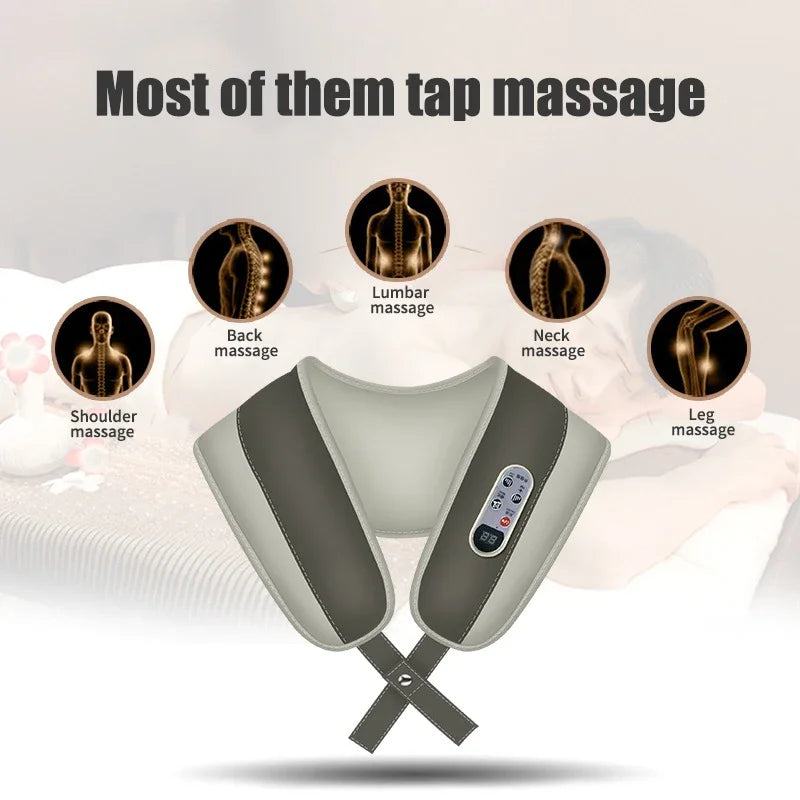 Gray Multi-Style Heated Neck & Shoulder Massager