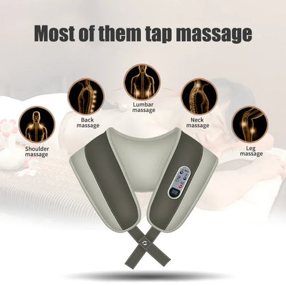 Gray Multi-Style Heated Neck & Shoulder Massager