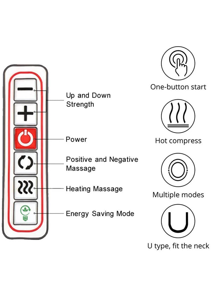 Gray Multi-Style Heated Neck & Shoulder Massager