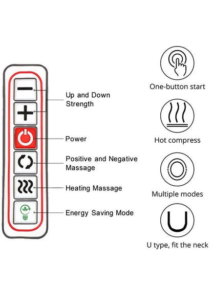Gray Multi-Style Heated Neck & Shoulder Massager