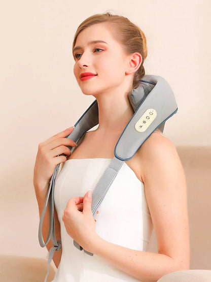 Gray Multi-Style Heated Neck & Shoulder Massager