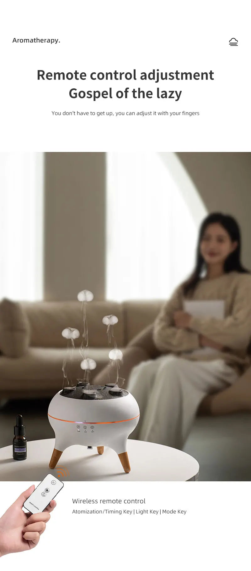 Magical Jellyfish Flame Essential Oil Diffuser