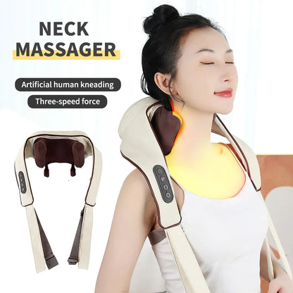Gray Multi-Style Heated Neck & Shoulder Massager