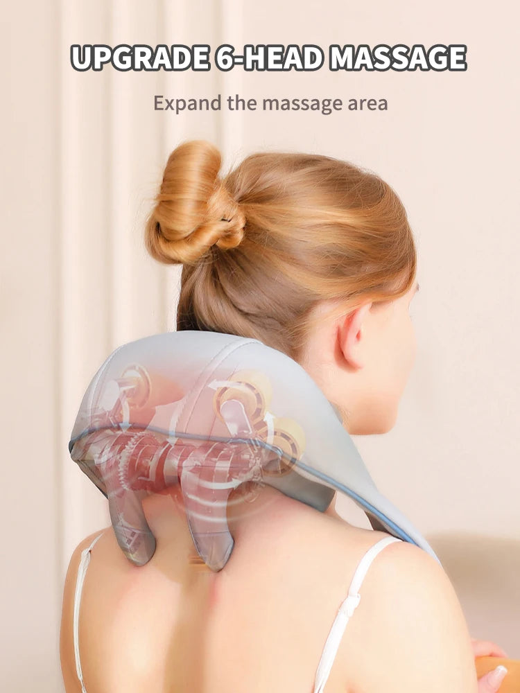 Gray Multi-Style Heated Neck & Shoulder Massager