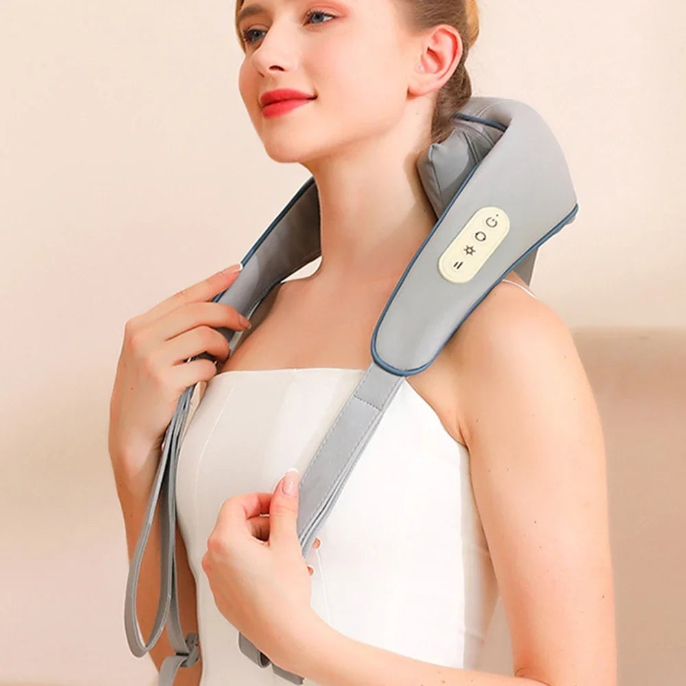 Gray Multi-Style Heated Neck & Shoulder Massager