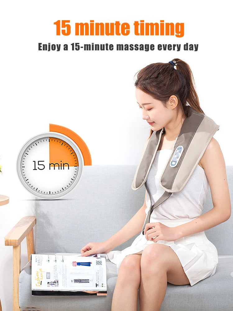 Gray Multi-Style Heated Neck & Shoulder Massager