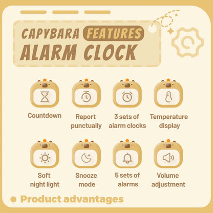 Capybara Kids LED Alarm Clock