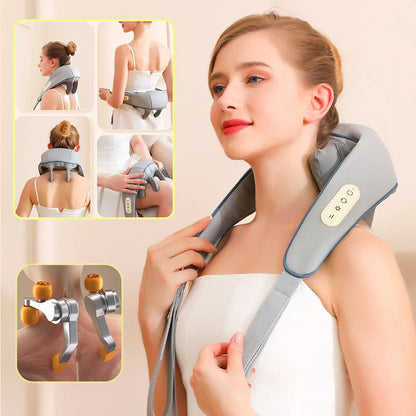 Gray Multi-Style Heated Neck & Shoulder Massager