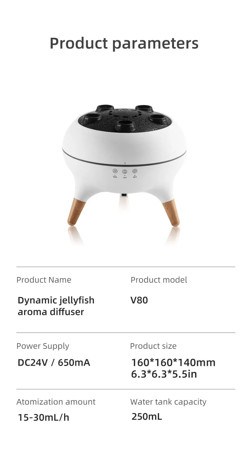 Magical Jellyfish Flame Essential Oil Diffuser